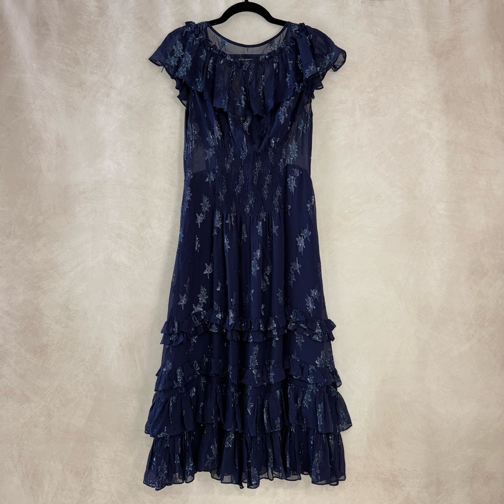 Rebecca Taylor Metallic Star Clip Dress - Picture 9 of 14